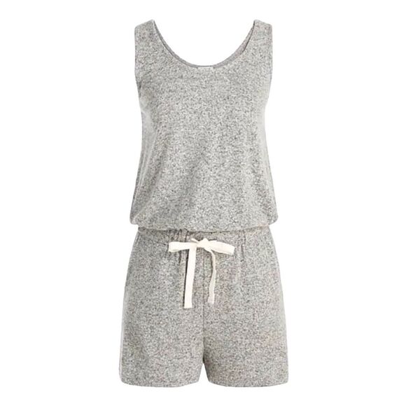 J. Crew Signature Cozy Yarn Lounge Romper Drawstring Waist Oversized Size Small - Picture 2 of 11